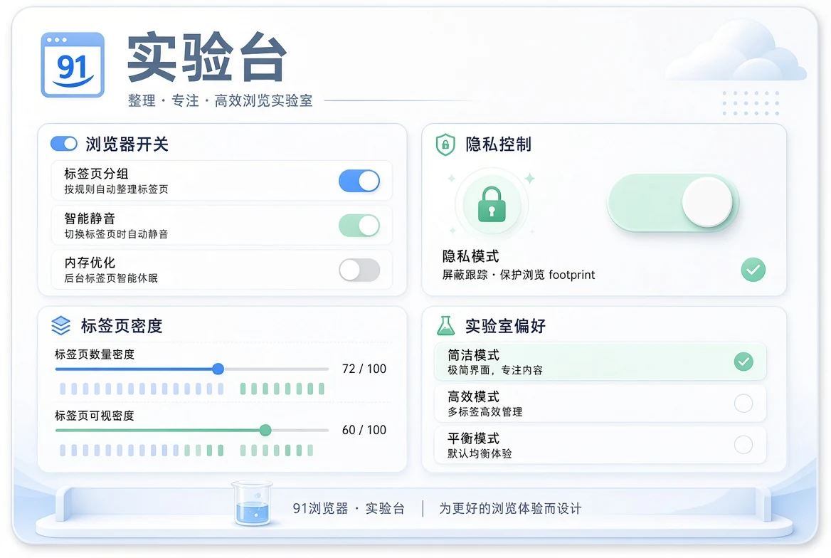 效率实验与阅读设置示意
